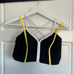Black and Yellow Sports Bra
